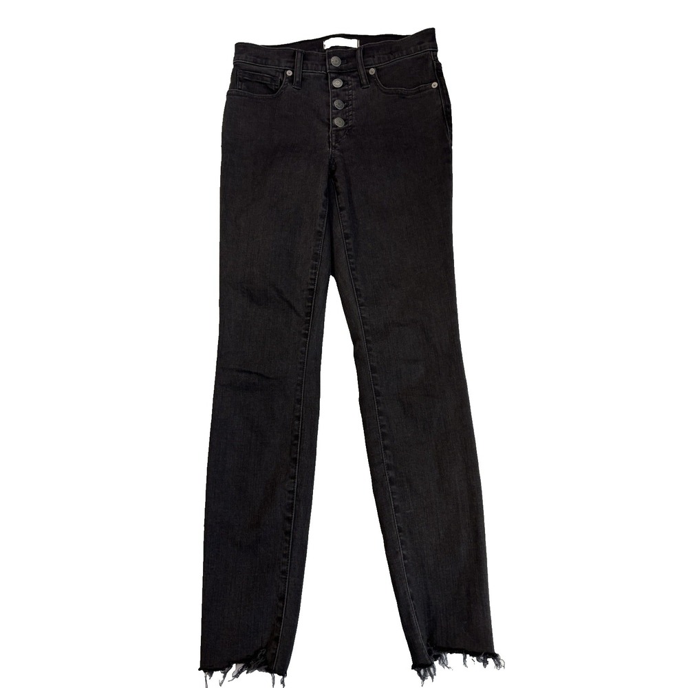 Madewell Women's 25 Button Fly 9" High Rise Skinny Jeans‎ Sexy Baddie Rocker